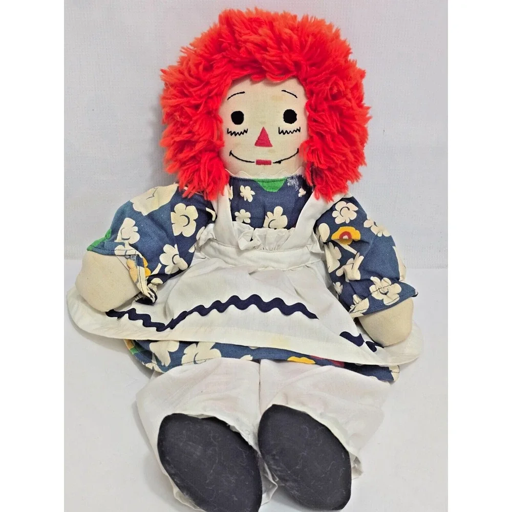 Vintage Raggedy Ann Doll Handmade Cloth 20